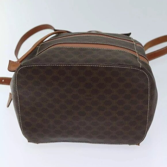 CELINE Macadam Canvas Backpack PVC Brown Auth - Picture 11 of 15